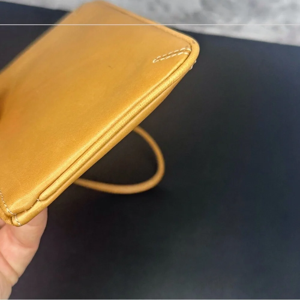 Coach Tan Leather Wristlet